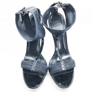 Burberry Black London Strap Platforms